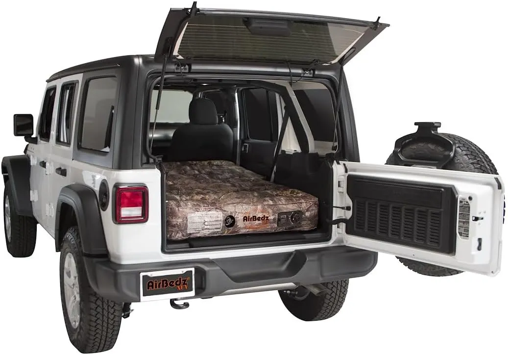 Pittman Outdoors AirBedz Rear Seat Air Mattress for SUV & Crossovers, Built-in Air Pump, Storage Bag, Patch Kit,Camo, 66" L x 52" W x 10" H, One Size, Camouflage