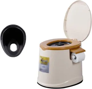 Portable Toilet Mobile Toilet, Portable Camping Toilet, with Tissue Holder, Indoor Adult and Child Toilet (Color : Style 1, Size : Indoor Barrel) (Style 2 Squat Toilet Bucket)