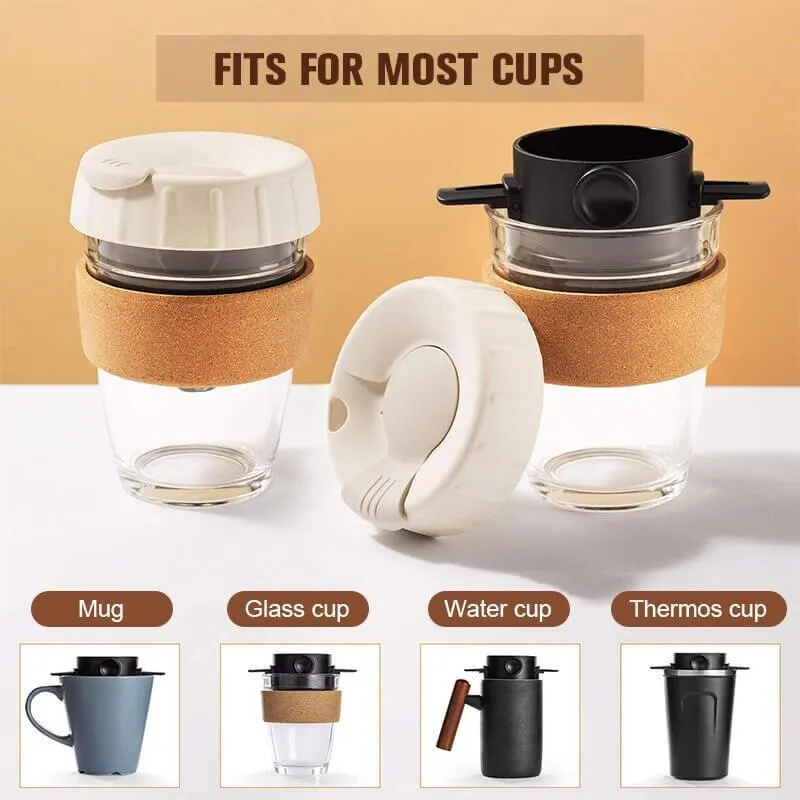 Pour Over Coffee Maker Portable Coffee Dripper Filter Foldable Mini Collapsible Paperless Serve Reusable Travel Camping