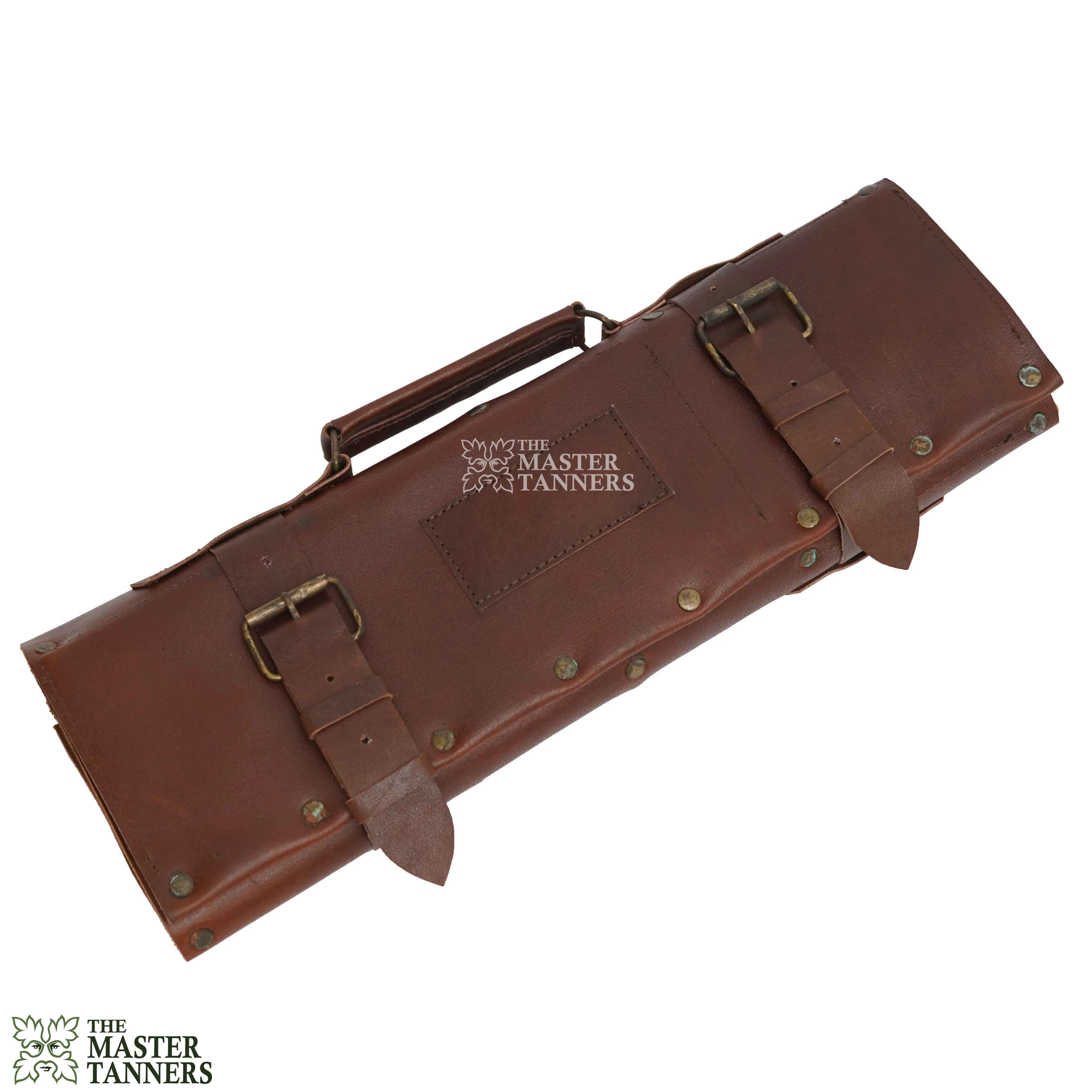 Premium Leather Knife Roll Bag