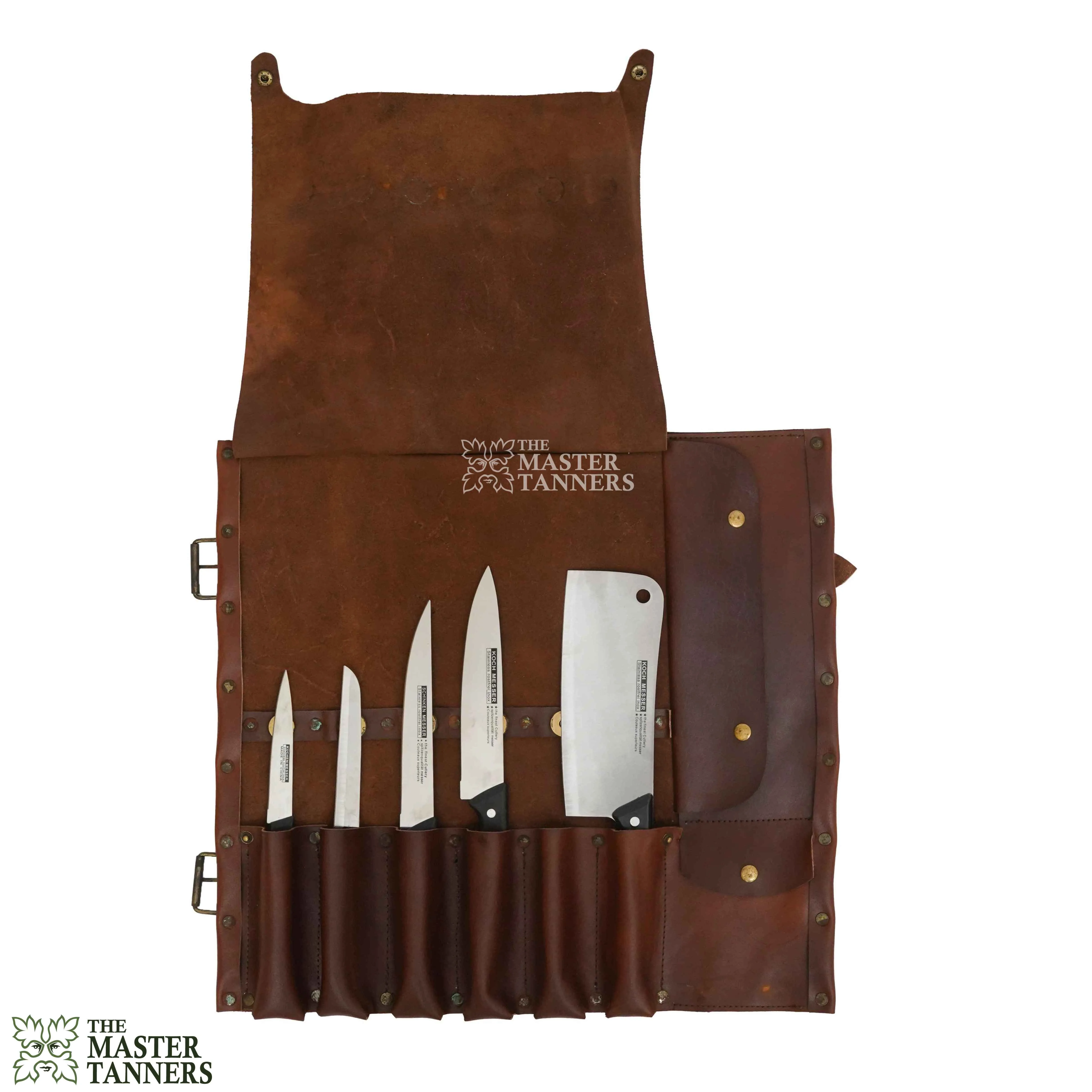 Premium Leather Knife Roll Bag