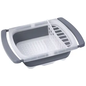 Prepworks CDD-20GY Collapsible Over-The-Sink Dish Drainer - Gray