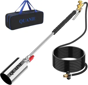 Propane Torch Weed Burner,High Output 2,400,000 BTU with Storage Bag and Self Ignition,Heavy Duty Flame Control Blow Torch with 10FT Hose,Flamethrower for Weeding,Roofing,Melting Ice,Paint Removing