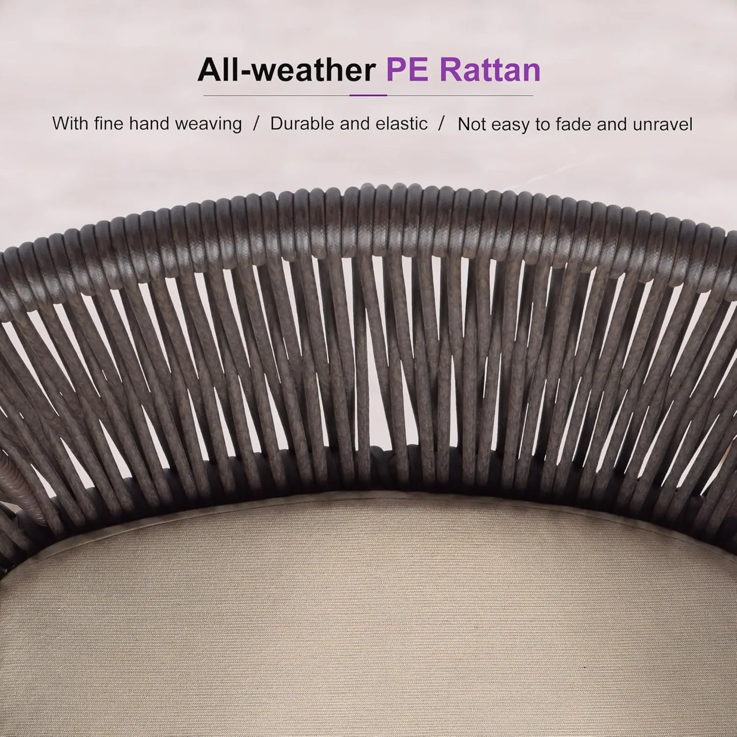 PURPLE LEAF 9 Pieces Outdoor Dining Set Patio Furniture Set Aluminum Rattan Wicker Patio Dining Table and Chairs Set for 8 for Lawn Backyard Deck Brown