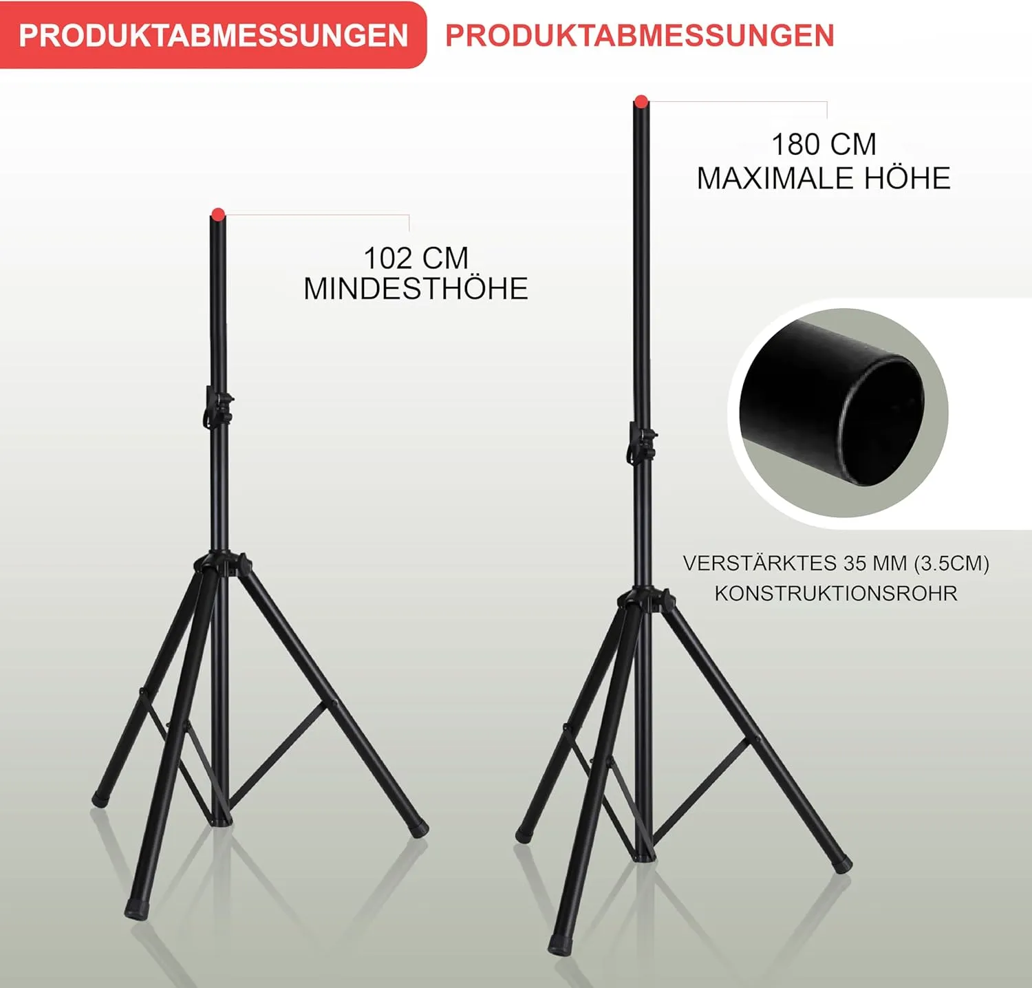 Pyle Universal Speaker Stand Mount Holder Heavy Duty Tripod w/ Adjustable Height from 40” to 71” and 35mm Compatible Insert Easy Mobility Safety Pin and Knob Tension Locking for Stability, Black