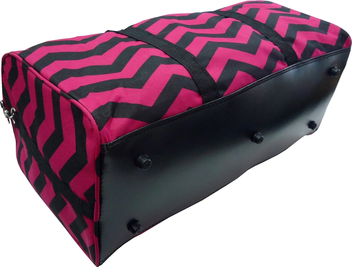""TOP PACK"" 22"" Women Fashion Print Duffel Bag (Chevron-Burgundy/Black)