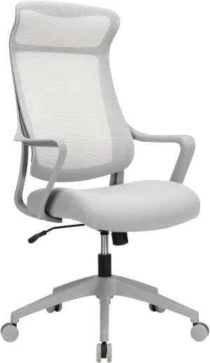 Realspace® Lenzer Mesh High-Back Task Office Chair, Gray, BIFMA Compliant