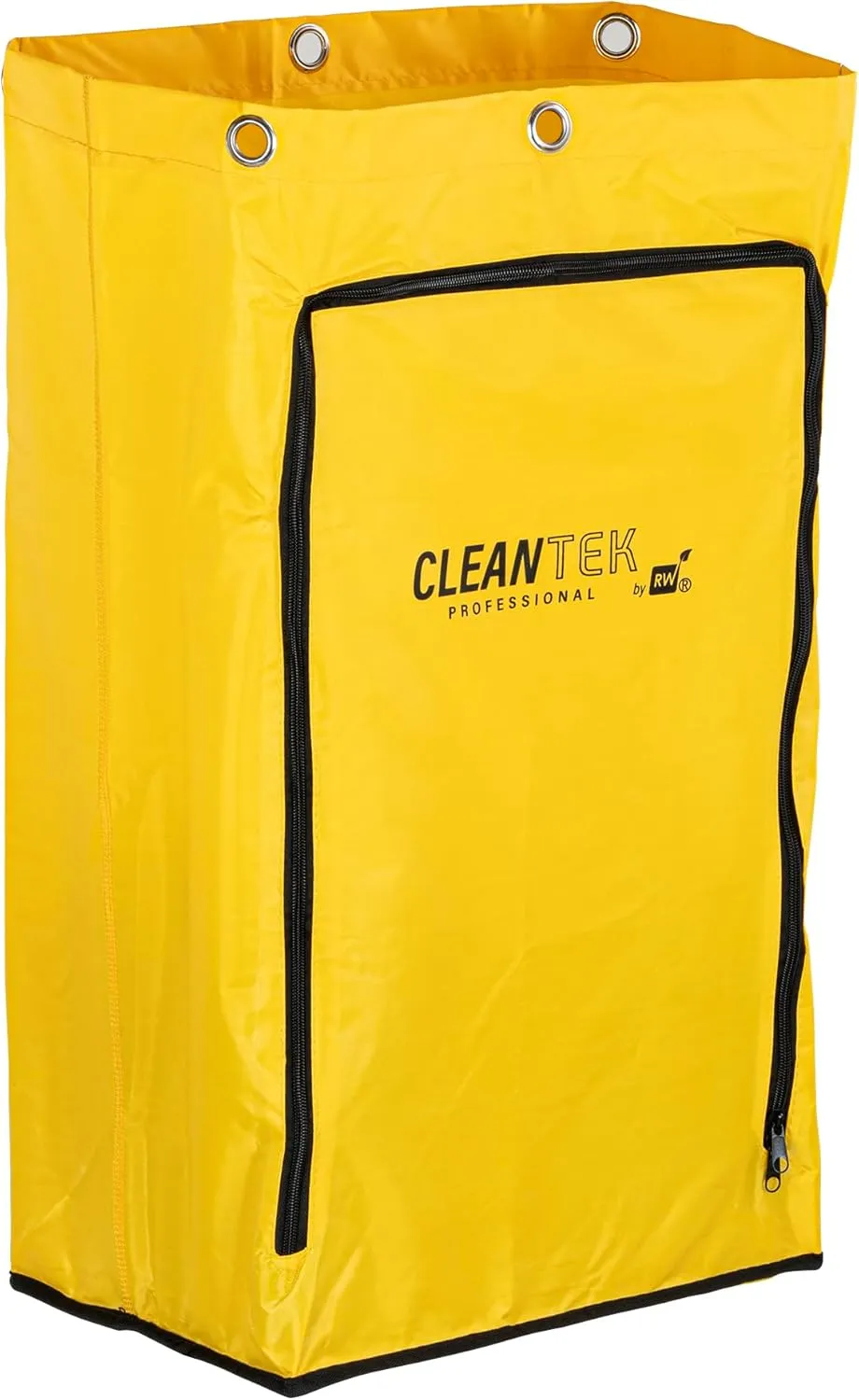 Restaurantware-Janitor CART Bag ONLY: Clean Tek Professional 18 Gallon Janitorial Cart Bag, 1 Heavy-Duty Bag with Zipper - Janitor Cart Sold Separately, Durable, Yellow Plastic Replacement Bag