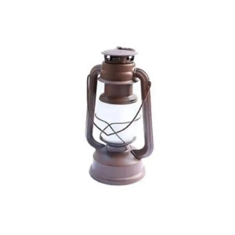 Retro Vintage Camping Hanging Lantern Battery LED Flame Warm Light