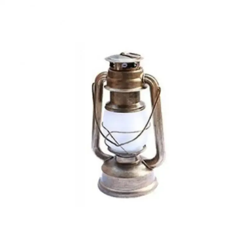 Retro Vintage Camping Hanging Lantern Battery LED Flame Warm Light