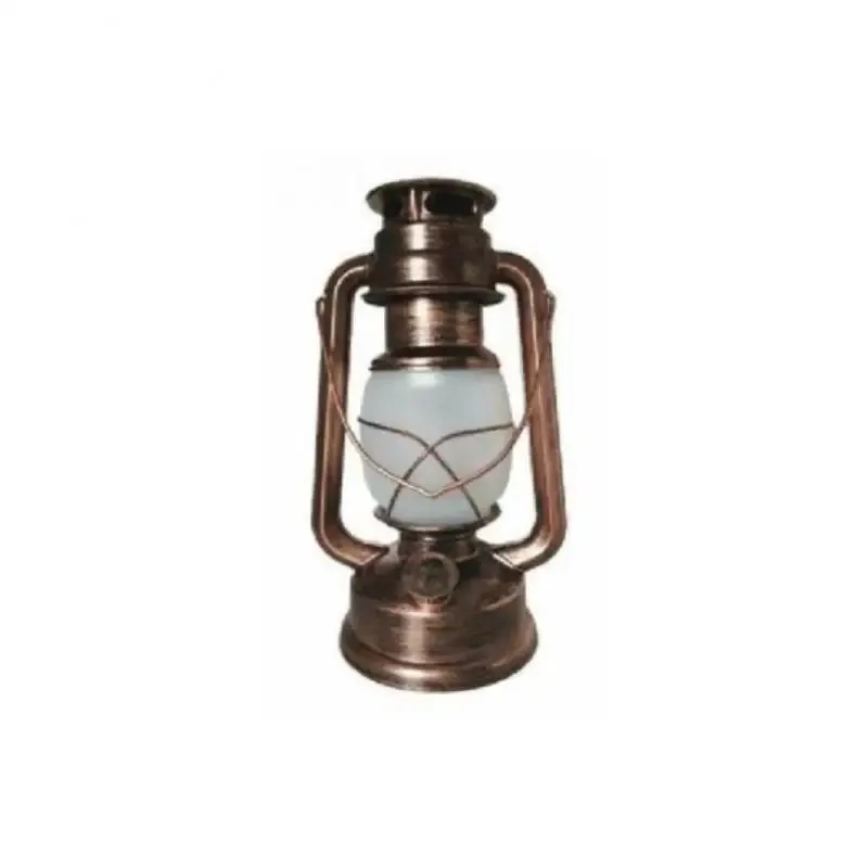 Retro Vintage Camping Hanging Lantern Battery LED Flame Warm Light