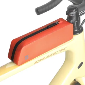 Rhinowalk Bike Top Tube Bag Bike Frame Bag with Zipper Fully Waterproof and Stable Bicycle Frame Bag Bicycle Bag Professional Cycling Accessories for Mountain Road Bike-Orange