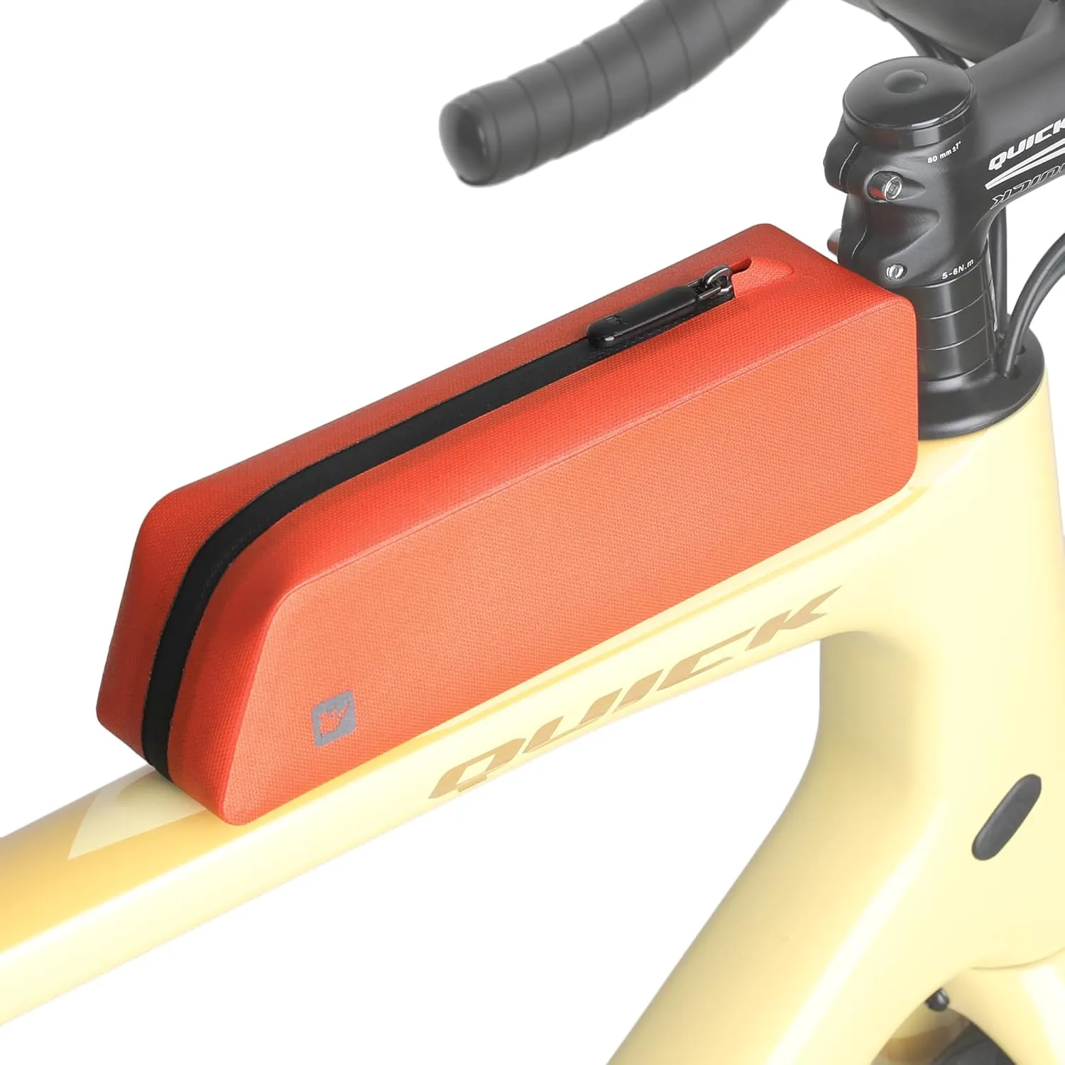 Rhinowalk Bike Top Tube Bag Bike Frame Bag with Zipper Fully Waterproof and Stable Bicycle Frame Bag Bicycle Bag Professional Cycling Accessories for Mountain Road Bike-Orange