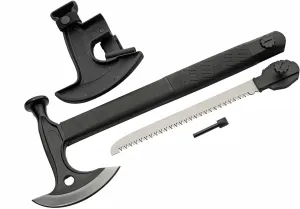 Rite Edge 17.5-Inch Hiker's Hatchet – Multi-Tool Axe with Hidden Saw, Fire Starter, Hammer, and Nylon Fiber Handle – Includes ABS Sheath for Camping and Survival