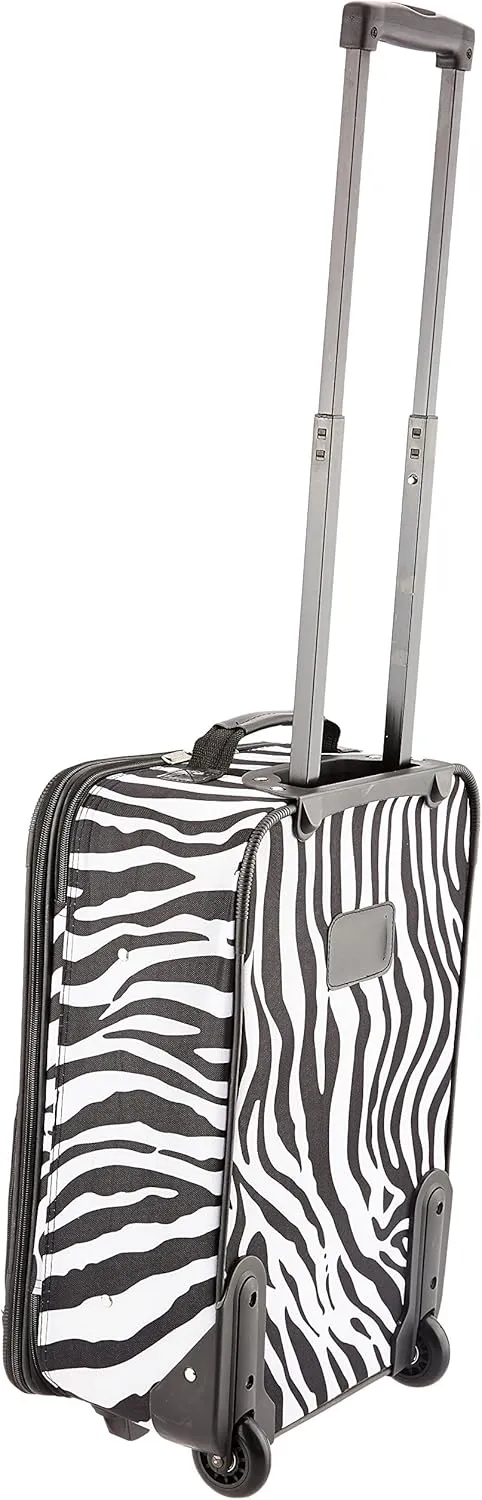 Rockland Fashion Softside Upright Luggage Set,Expandable, Zebra, 2-Piece (14/19)