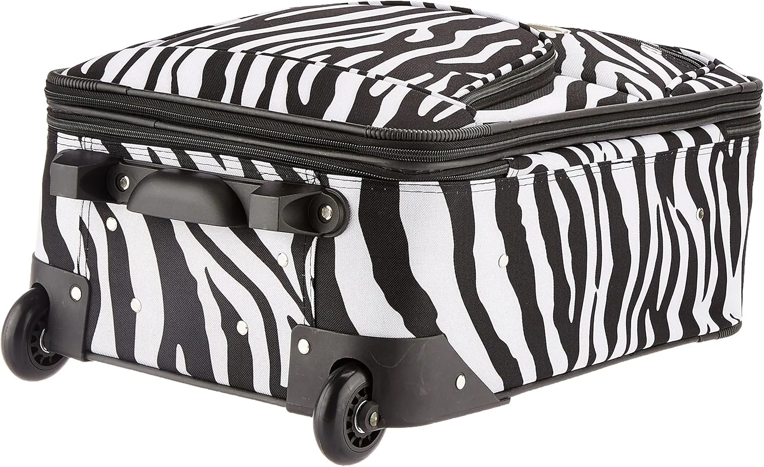 Rockland Fashion Softside Upright Luggage Set,Expandable, Zebra, 2-Piece (14/19)