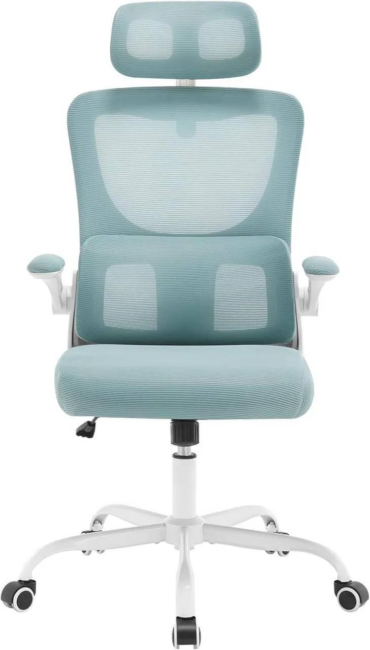Rootz Ergonomic Office Chair - Mesh Desk Chair - Lumbar Support - Rocking Function - Adjustable Headrest - 62cm x (116-123.5)cm x 69.5cm