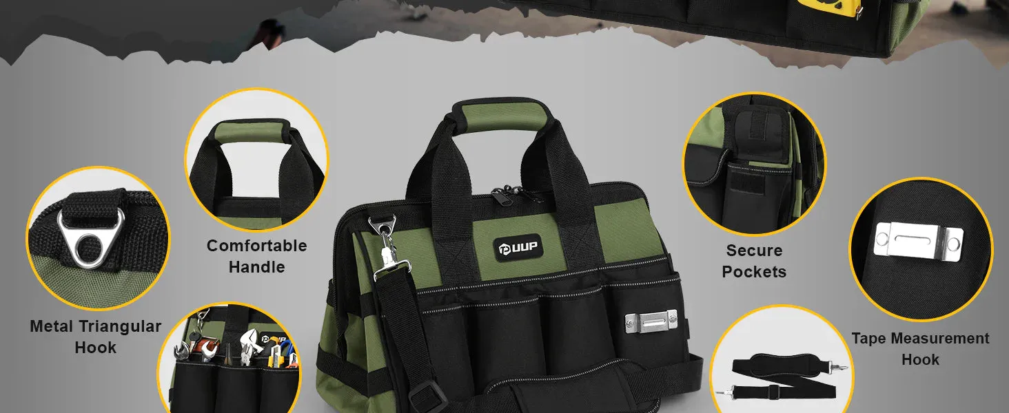 Royaleva Heavy Duty Open Tools Tote Bag with 16 Pockets