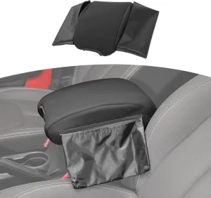 RT-TCZ for Wrangler JK Center Console Armrest Pad Cover with Storage Bag for Jeep Wrangler JK & Unlimited Sahara Sport Rubicon 2011-2018
