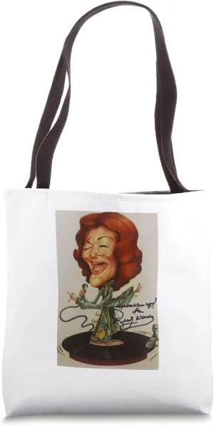 Rusty Warren on Top of Spinning Record Autographed Tote Bag