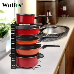 Rynx | Pan organizer pot rack lid holder cookware holder adjustable heavy-duty cabinet pantry kitchen utensils for the kitchen bronze