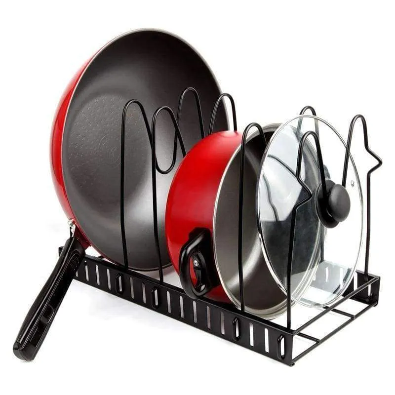 Rynx | Pan organizer pot rack lid holder cookware holder adjustable heavy-duty cabinet pantry kitchen utensils for the kitchen bronze