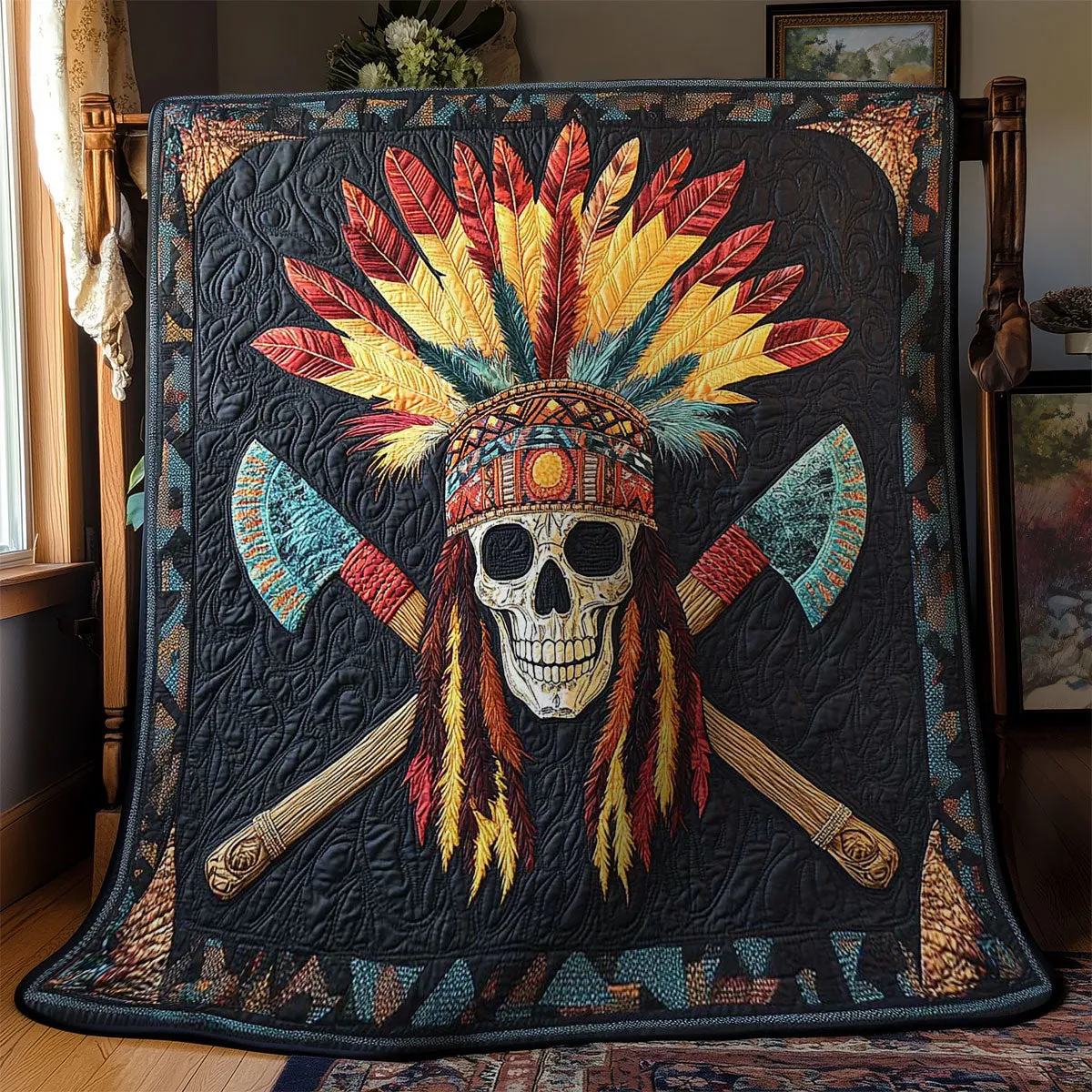 Rynx | Warrior Skull Mandala Quilt