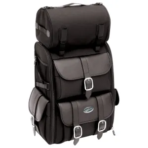 Saddlemen S3500 Deluxe Sissy Bar Bag ~ 3515-0082; Black, Size One Size (BLKOS)
