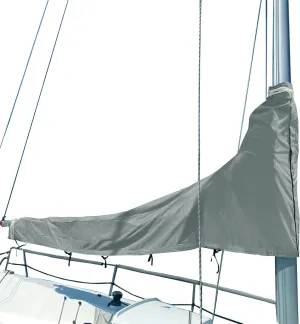 SavvyCraft Waterproof Mainsail Boom Cover, Heavy Duty 600D Sailboat Mainsail Cover UV Protection Weather-Resistant, Boom Length 11'-12' Gray