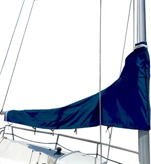 SavvyCraft Waterproof Mainsail Boom Cover, Heavy Duty 600D Sailboat Mainsail Cover UV Protection Weather-Resistant, Boom Length 9'-10' Navy