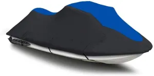 SBU Black/Blue Heavy-Duty Cover Compatible for Honda Aquatrax R-12 2004 2005 2006 Jet Ski Watercraft Cover