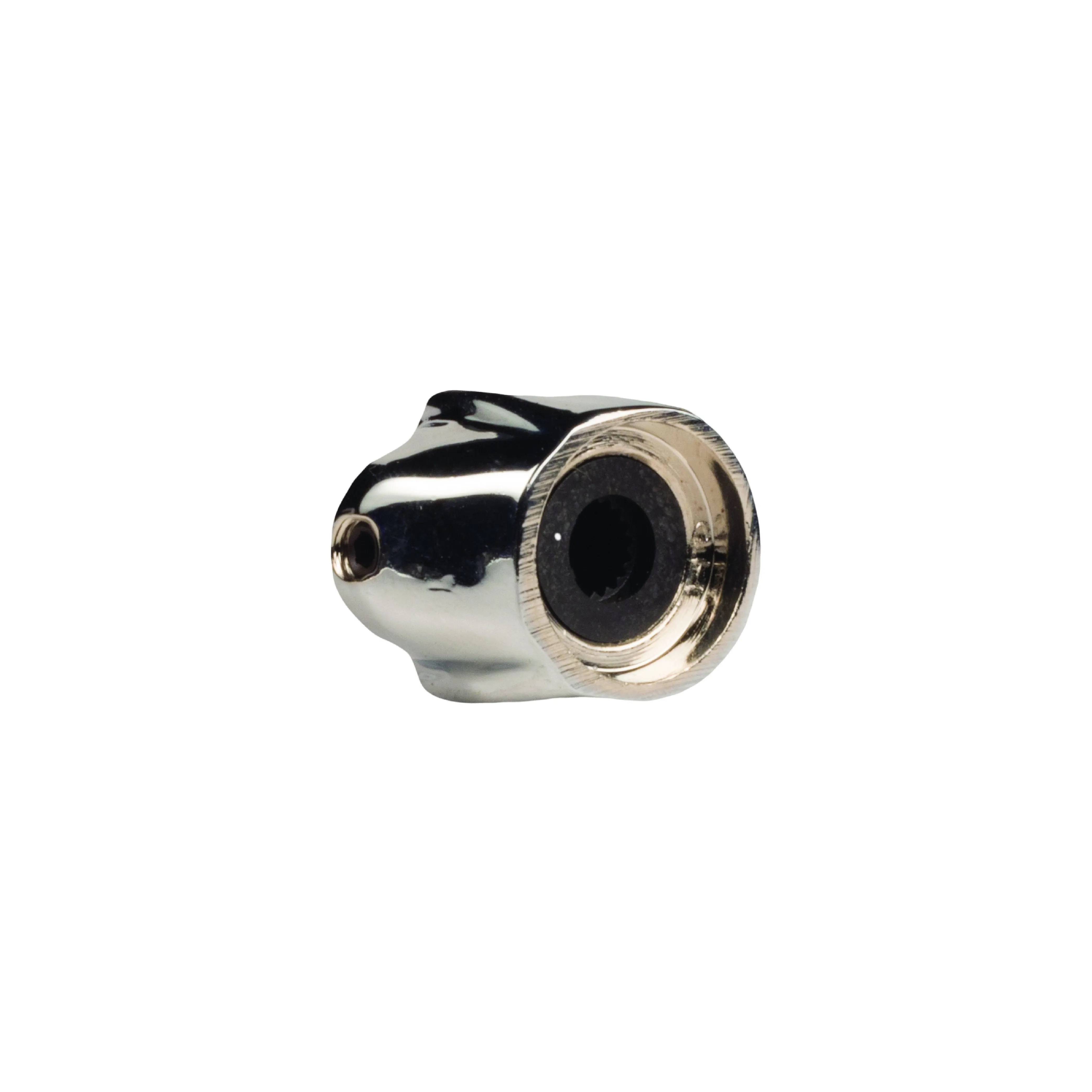 Set of 3 Adjustable Fit Chrome Skull Electric Guitar Knobs with Red Eyes and included Allen Wrench
