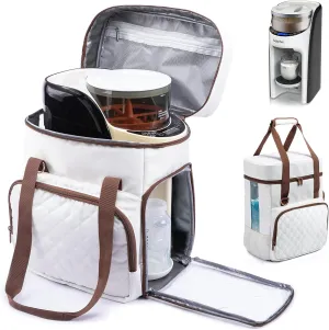 SFYBYHEART Carrying Case Compatible with Baby Brezza Formula Pro Advanced Formula Dispenser Machine Carrying Bag - Baby Formula Mixer Travel Bag with Pockets for Baby Essential, Pumps, Baby Bottles
