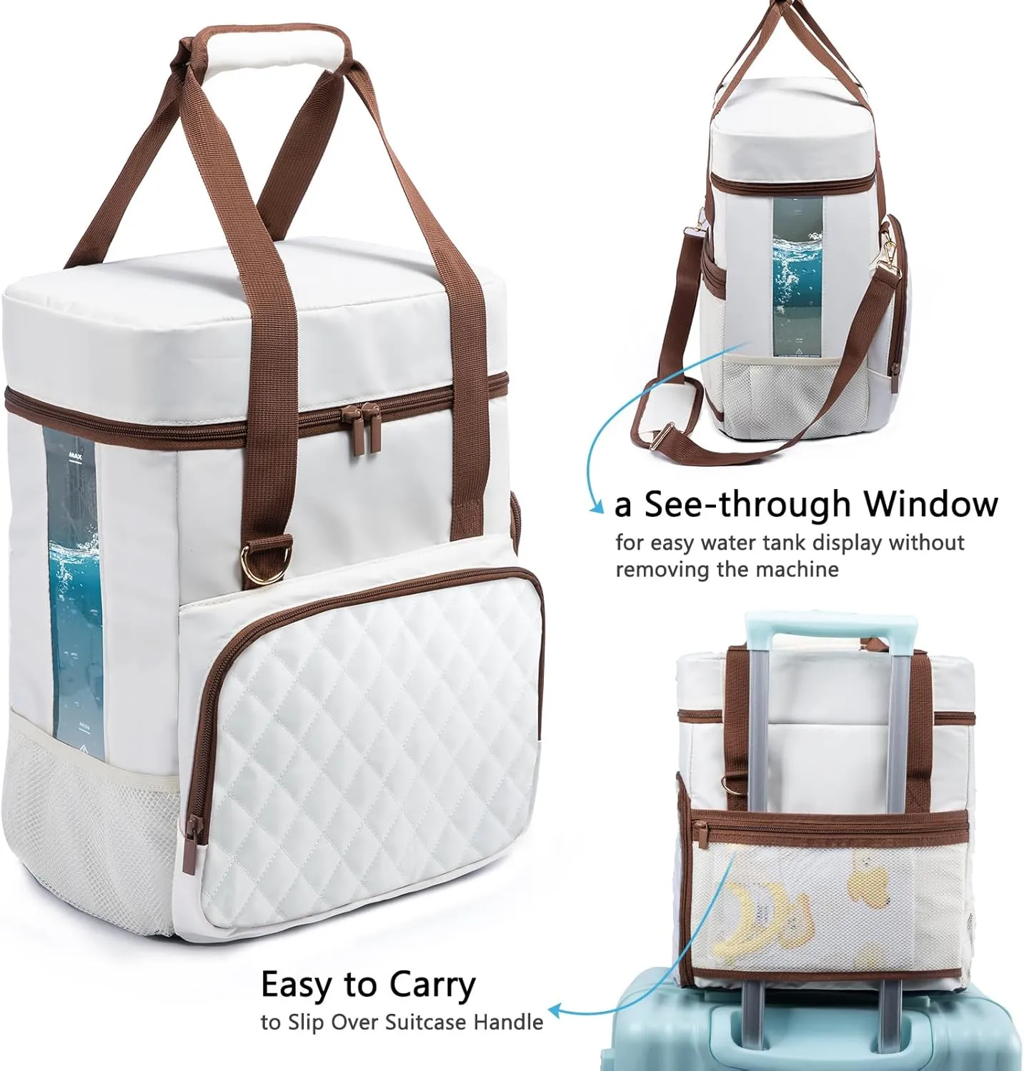 SFYBYHEART Carrying Case Compatible with Baby Brezza Formula Pro Advanced Formula Dispenser Machine Carrying Bag - Baby Formula Mixer Travel Bag with Pockets for Baby Essential, Pumps, Baby Bottles