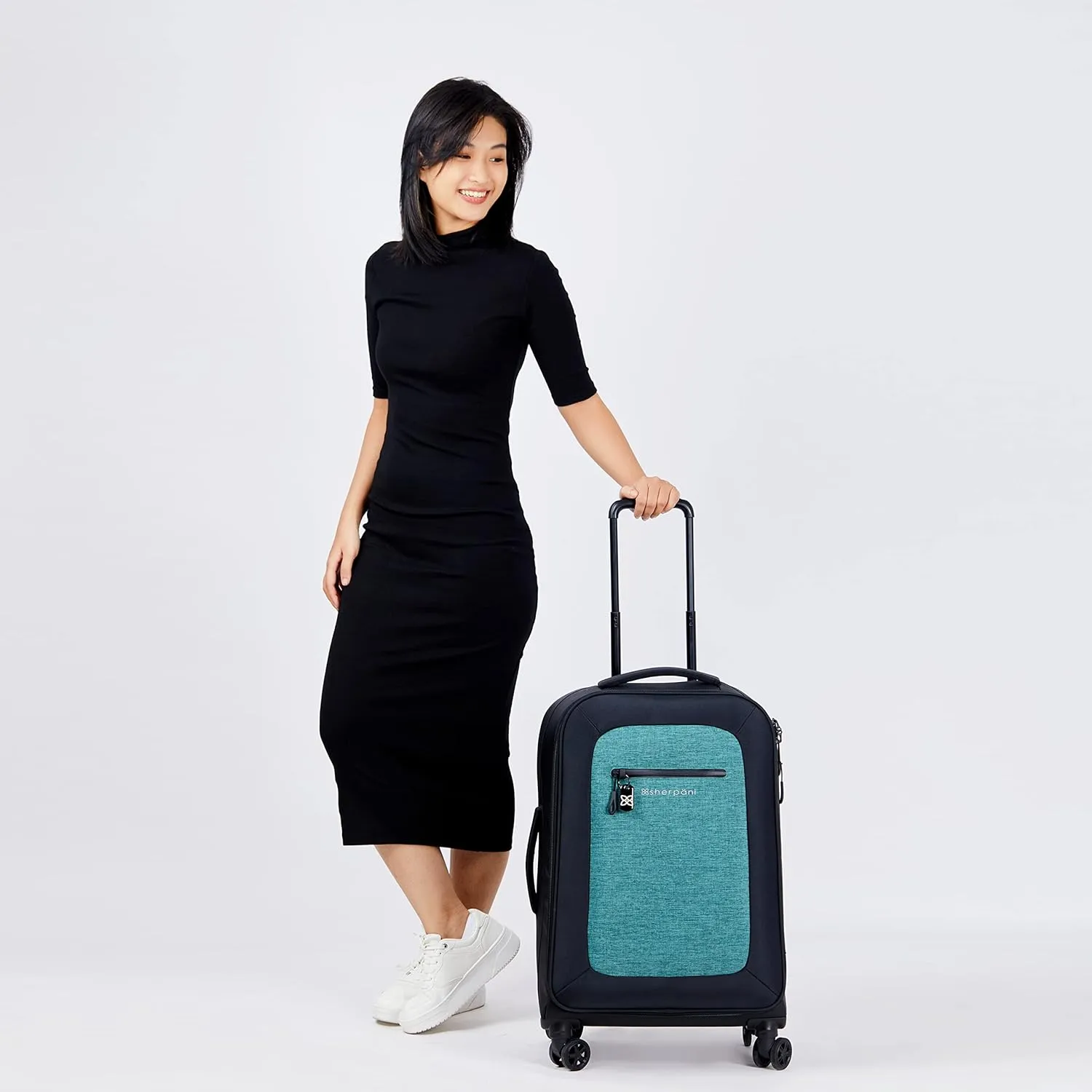 Sherpani Women Soft Side Check in Luggage, Teal, 26 Inch