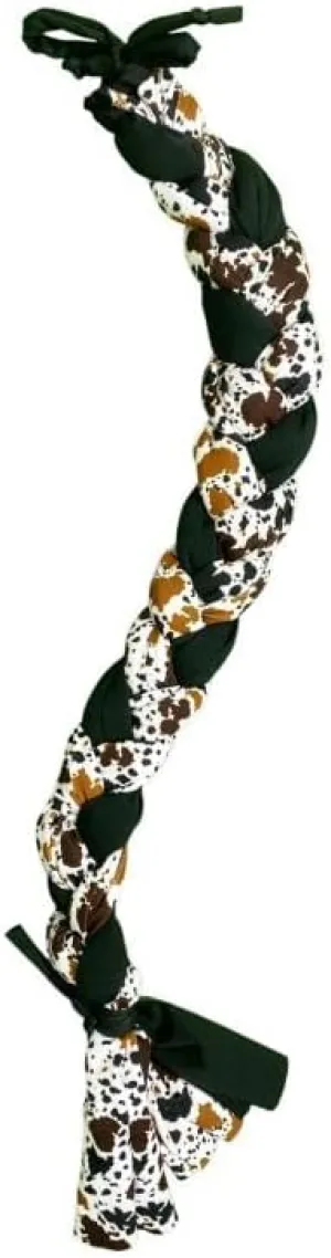 Showman Cow Print Braid-In Lycra Tail Bag