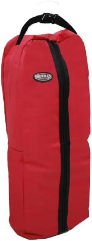 Showman Red Durable Nylon Halter Bridle Rein Handle Front Zipper Carry Bag
