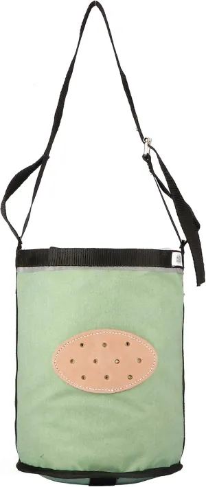 SIE Westride Heavy Duty Leather Vented Canvas Horse Feed Bag (Green)