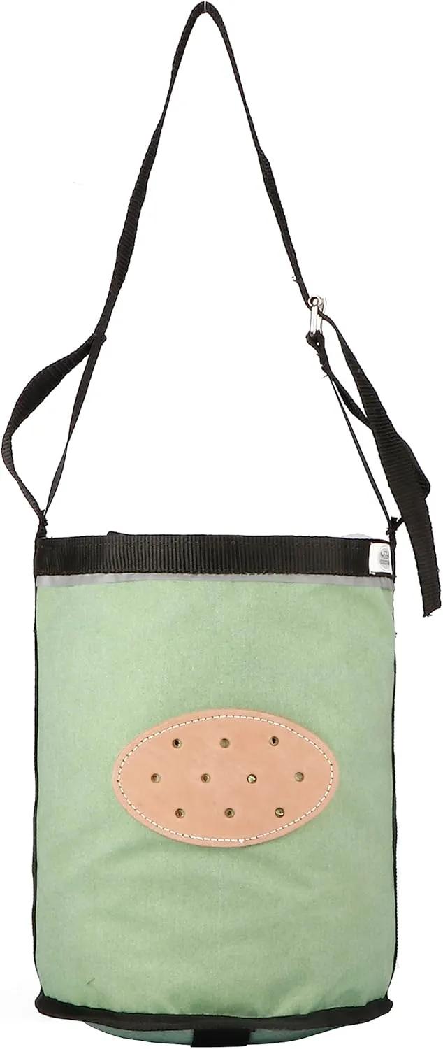 SIE Westride Heavy Duty Leather Vented Canvas Horse Feed Bag (Green)