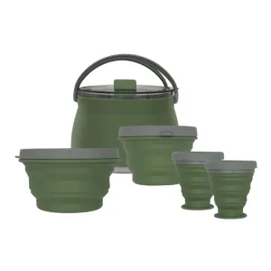 Silicone Folding Boiling Water Pot with Handle: Leak-Proof, Food-Grade Camping Teapot for Outdoor Travel and Household Use