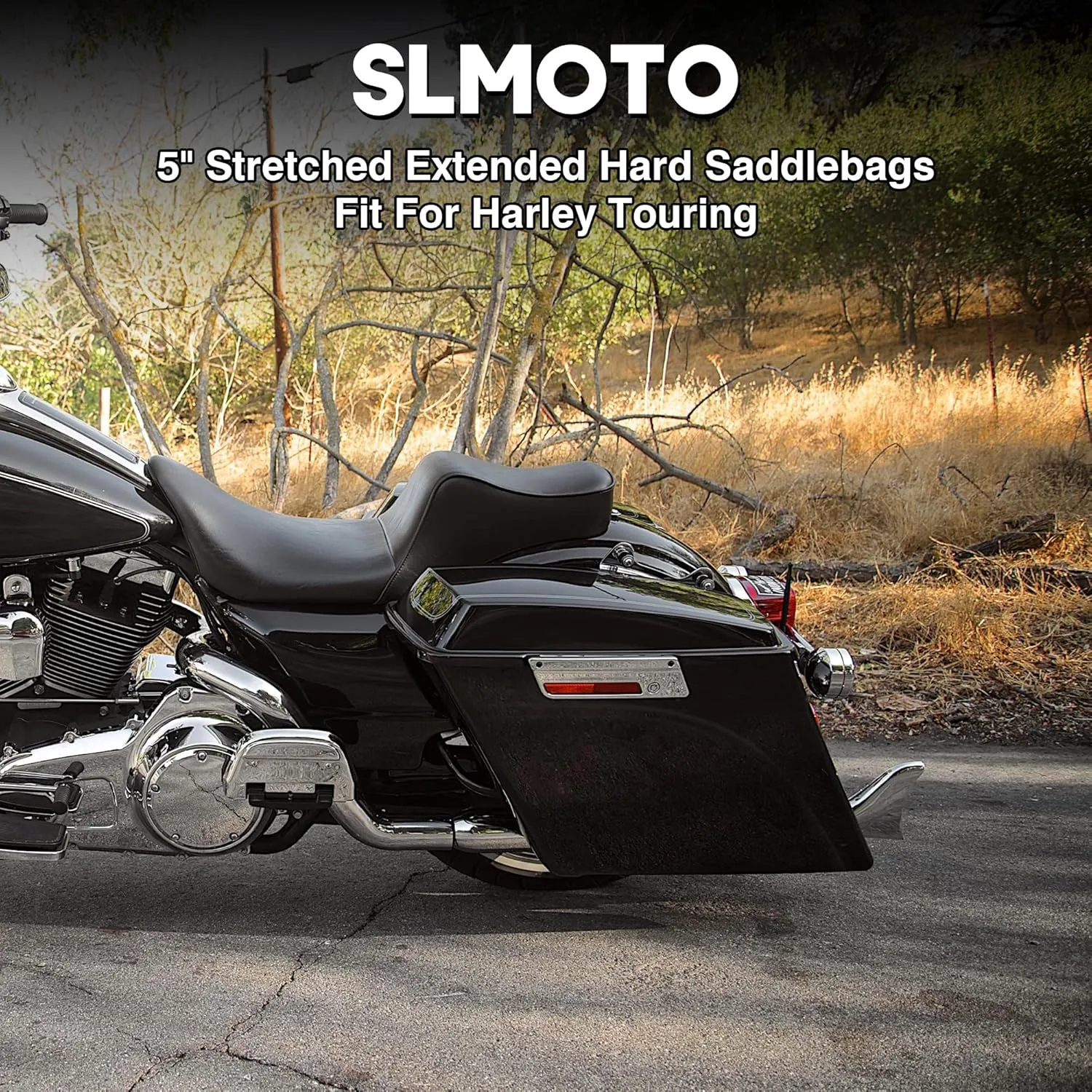 SLMOTO Hard Saddlebags Saddle Bag Conversion Brackets Fit For Harley 84-17 16 Heritage Softail Classic FLSTC Deluxe Springer FLSTS EFI Fatboy