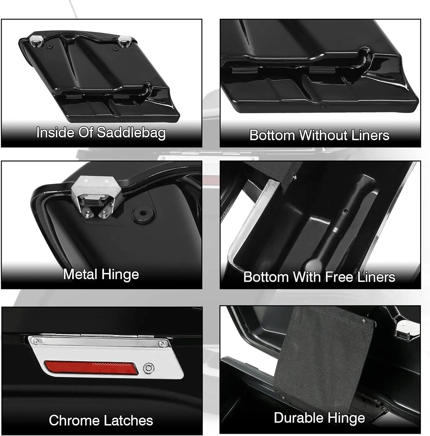 SLMOTO Hard Saddlebags Saddle Bag Conversion Brackets Fit For Harley 84-17 16 Heritage Softail Classic FLSTC Deluxe Springer FLSTS EFI Fatboy