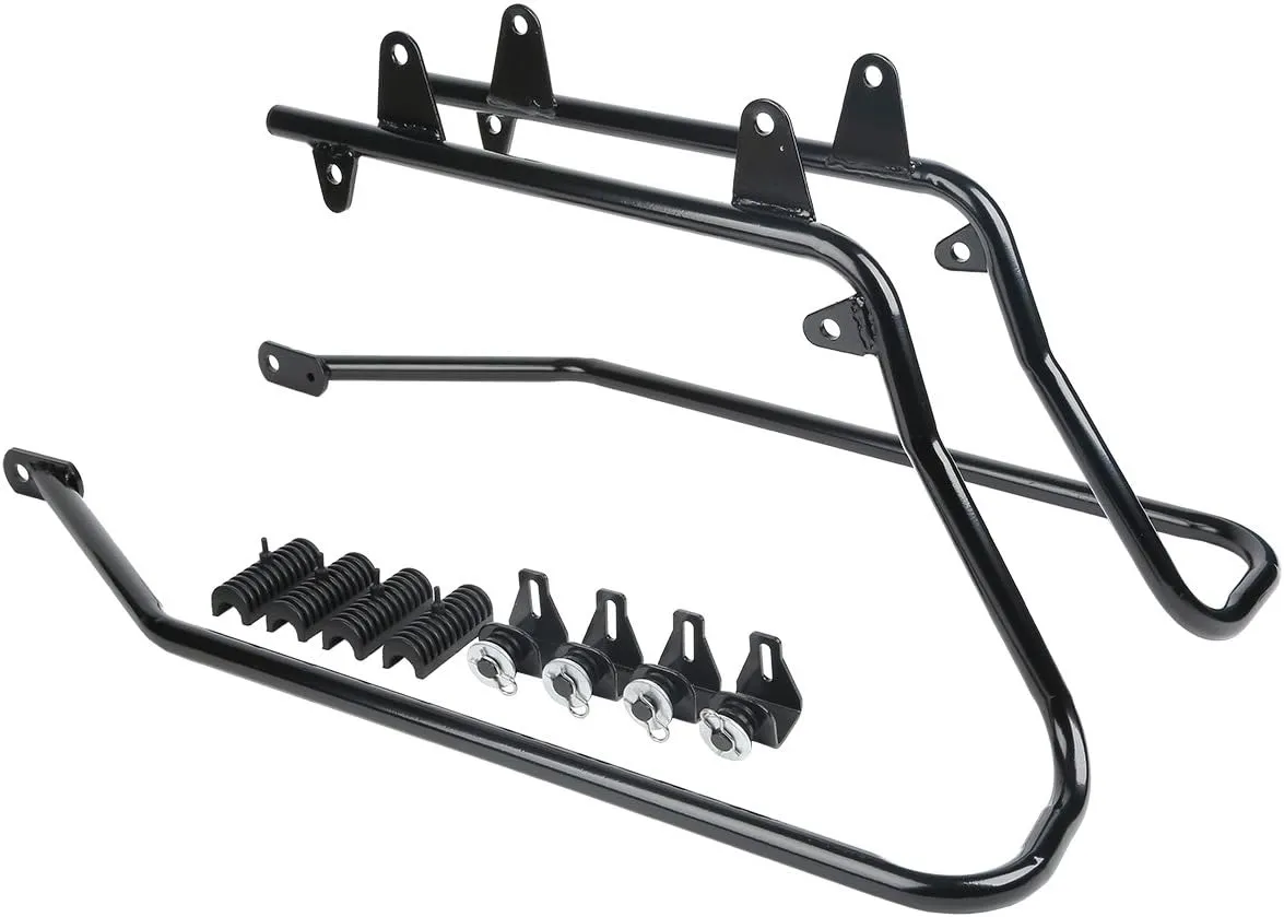 SLMOTO Hard Saddlebags Saddle Bag Conversion Brackets Fit For Harley 84-17 16 Heritage Softail Classic FLSTC Deluxe Springer FLSTS EFI Fatboy