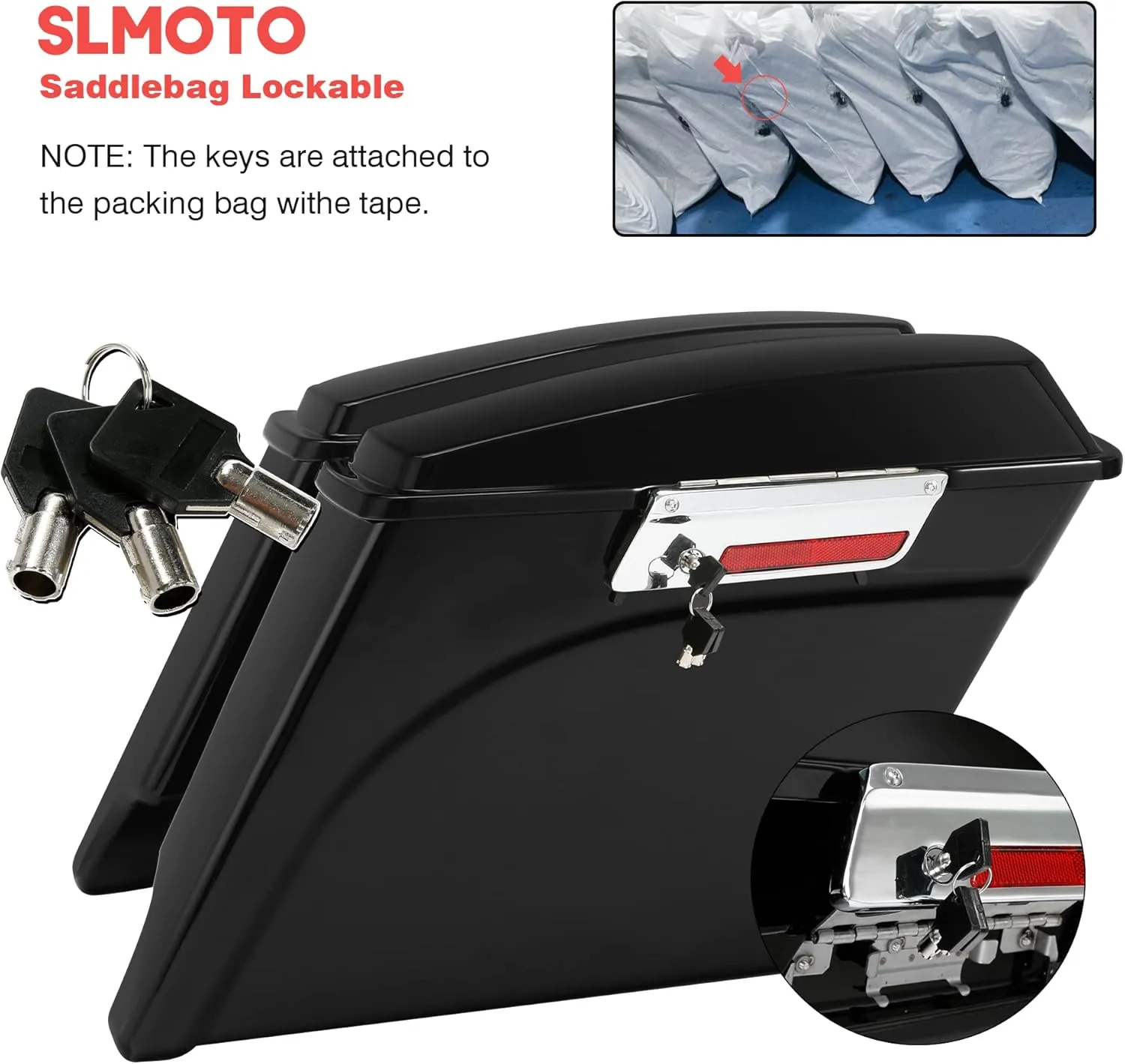 SLMOTO Hard Saddlebags Saddle Bag Conversion Brackets Fit For Harley 84-17 16 Heritage Softail Classic FLSTC Deluxe Springer FLSTS EFI Fatboy