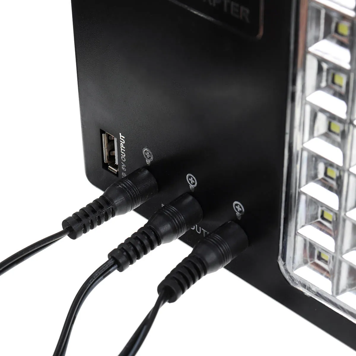 Solar Panel Power System USB Charger Generator   Headlamp  3 LED Bulb Light