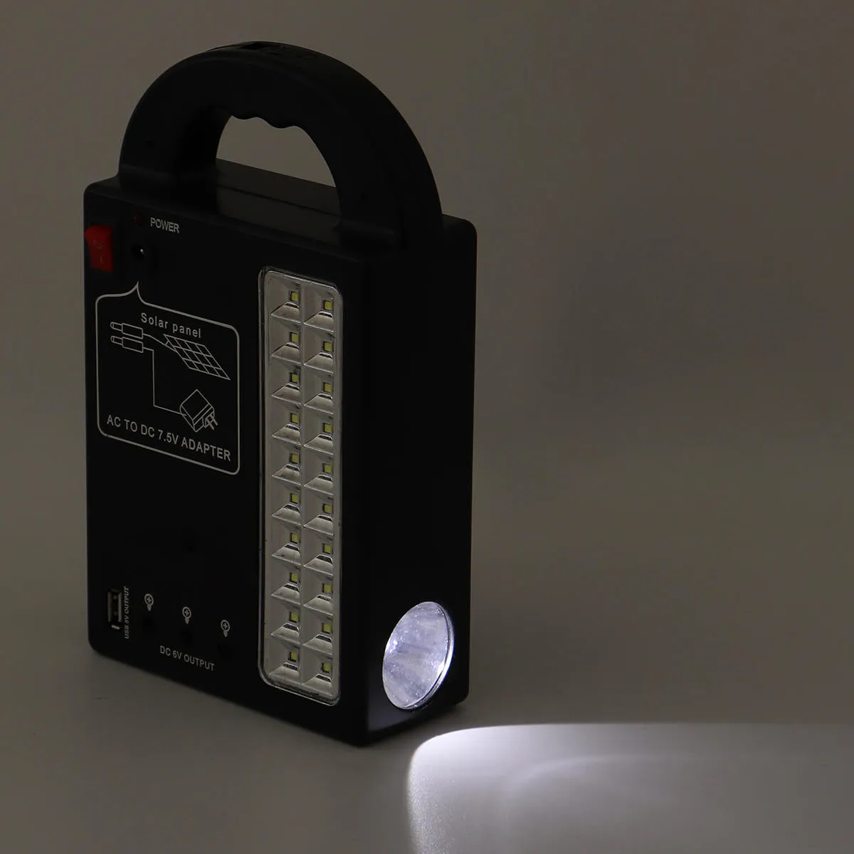 Solar Panel Power System USB Charger Generator   Headlamp  3 LED Bulb Light