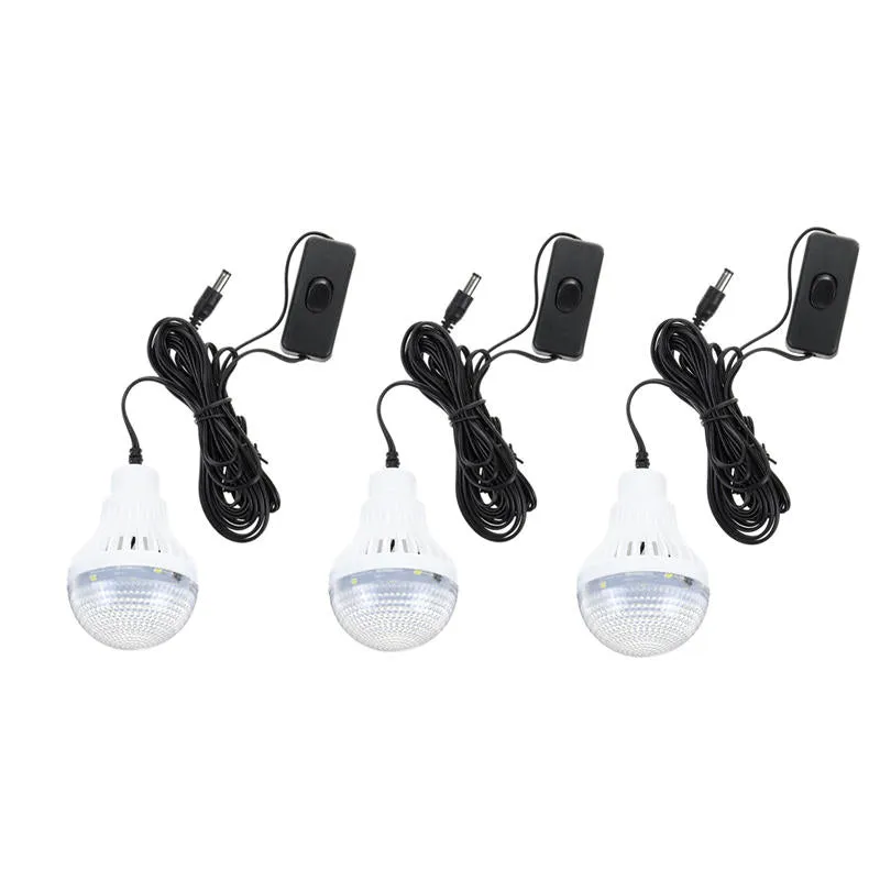 Solar Panel Power System USB Charger Generator   Headlamp  3 LED Bulb Light
