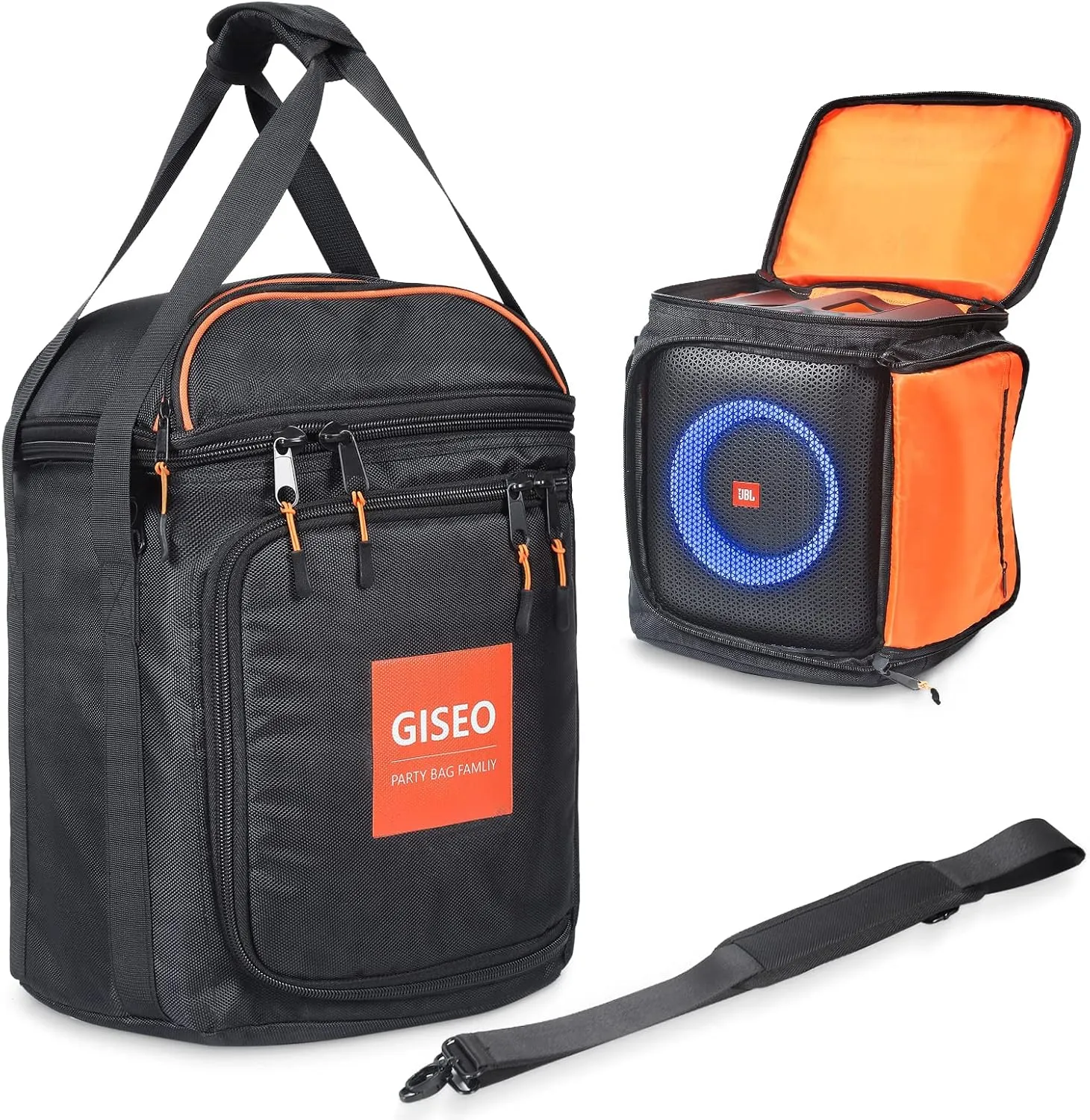 Speaker Bag Rugged Carry Case Compatible with JBL Party Box Encore Essential, Portable Travel Tote Bag Backpack for Encore Essential 2 (For JBL PartyBox Encore Essential)