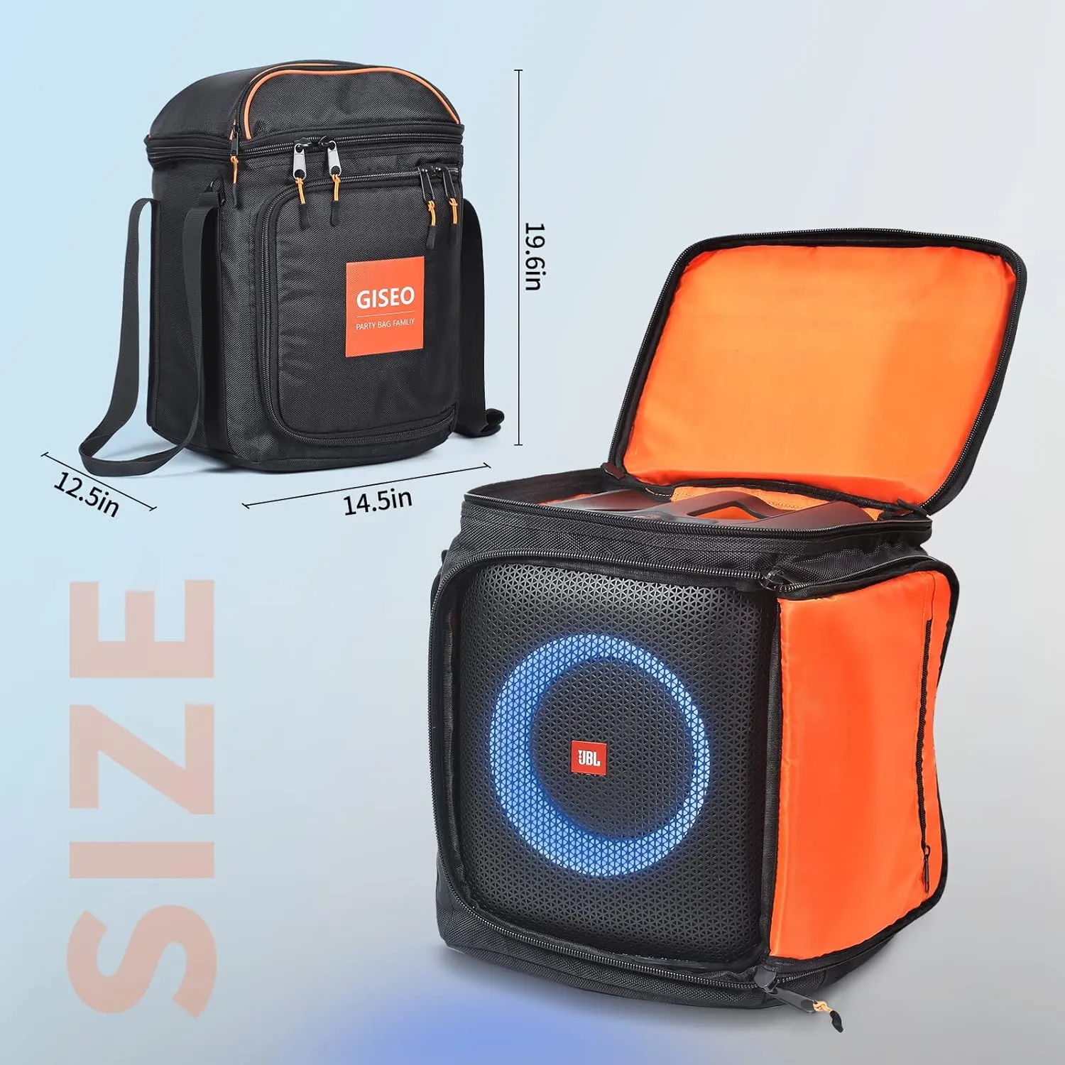 Speaker Bag Rugged Carry Case Compatible with JBL Party Box Encore Essential, Portable Travel Tote Bag Backpack for Encore Essential 2 (For JBL PartyBox Encore Essential)