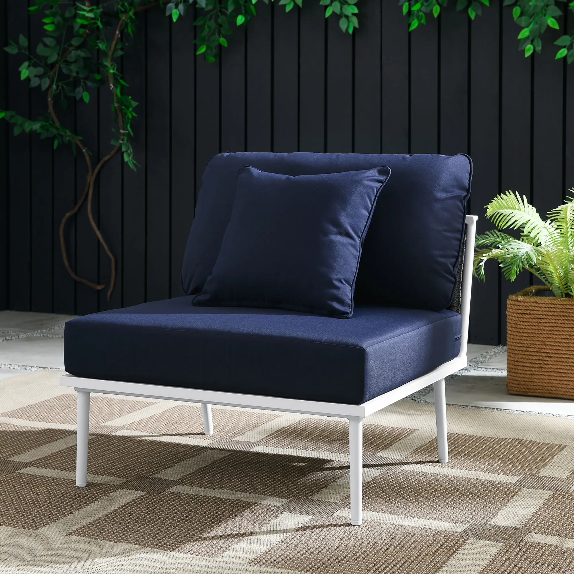 Stance Outdoor Patio Aluminum Armless Chair